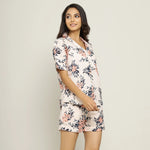 Baby Pink Cotton Printed Night Suit Set - SanskrutiHomes