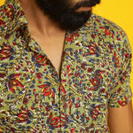 Sanskruti homes Green Buti printed Shirt - SanskrutiHomes