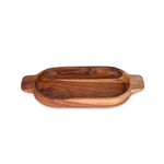 Acacia Wood Divided Serving Tray - SanskrutiHomes