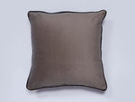 Grey Solid Print Velvet Cushion Cover - SanskrutiHomes