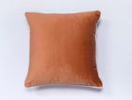 Peach Solid Print Velvet Cushion Cover - SanskrutiHomes