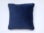 Blue Solid Print Velvet Cushion Cover - SanskrutiHomes