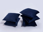 Blue Solid Print Velvet Cushion Cover - SanskrutiHomes