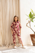 Flower Printed Cotton Night Suit for Kids - SanskrutiHomes