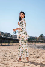 Floral Printed Night Suit Set for Women - SanskrutiHomes