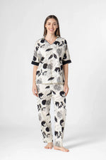 Fruit Printed Black and White Night Suit Set - SanskrutiHomes