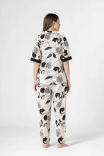 Fruit Printed Black and White Night Suit Set - SanskrutiHomes