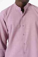 Grey Solid Print Full Sleeve Shirt - SanskrutiHomes
