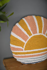 Multicolor Round Truffted Cotton Cushion Cover - SanskrutiHomes