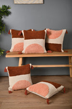 Multicolor Truffted Cotton Cushion Cover - SanskrutiHomes