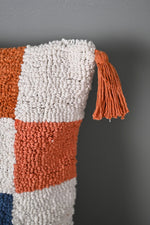 Multicolor Chacks Design Truffted Cushion Cover - SanskrutiHomes