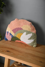Multicolor Half Round Truffted Cotton Cushion Cover - SanskrutiHomes
