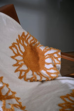 Yellow Sunflower Embroidery Throw - SanskrutiHomes