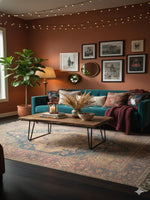 Beige Polyester Woven Area with Fringed Edges Rug - SanskrutiHomes