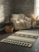 Hand-weaved 100% Cotton Multi-color Rug - SanskrutiHomes