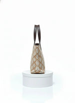 Orange Geometric Print Cotton Tote Bag for Women - SanskrutiHomes
