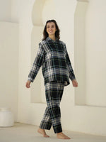 Check Printed Winter Cotton Night Suit - SanskrutiHomes