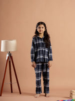 Checked Printed Cotton Night Suit for Kids - SanskrutiHomes