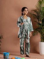 Set of 3 Floral Printed Cotton Night Suit for Kids - SanskrutiHomes