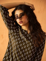 Floral Printed Cotton Winter Jacket for Kids - SanskrutiHomes
