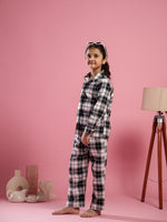 Checked Printed Winter Night Suit for Kids - SanskrutiHomes