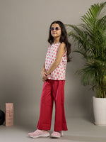 Strawberry Printed Cotton Co-ords Set for Kids - SanskrutiHomes