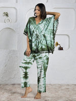 Tye & Dye Cotton Kaftan Set - SanskrutiHomes