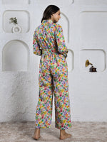 Multi-color floral Pure Cotton Jumpsuit - SanskrutiHomes