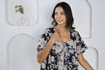 Floral print cotton Night Dress - SanskrutiHomes