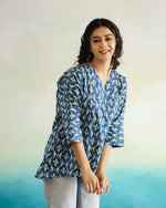 Printed Cotton Loose Fit Top - SanskrutiHomes