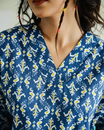 Printed Cotton Loose Fit Top - SanskrutiHomes