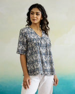 V-Neck Peplum Top For Women - SanskrutiHomes