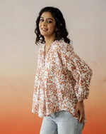 Flower Cotton Printed Top for Women - SanskrutiHomes