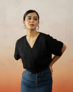 Black Crop Top for Women - SanskrutiHomes
