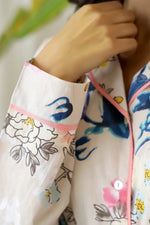 Floral Printed FULL SLEEVES Cotton Night suit - SanskrutiHomes