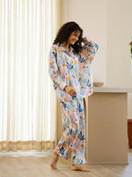Multicolor Flower Printed Night Suit Set for Women - SanskrutiHomes