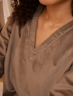 Brown Velvet Winter loungewear Set - SanskrutiHomes