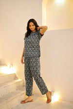 Spruce Printed Pure Cotton Night suit - SanskrutiHomes