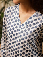 Flower Printed velvet V Neck Winter Loungewear Set - SanskrutiHomes