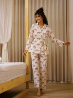 Animal Print Cotton Night Suit Set - SanskrutiHomes
