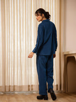 Blue CORDUROY Co-ord Set - SanskrutiHomes