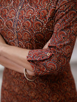 Red Cotton Printed Kurta for Women - SanskrutiHomes
