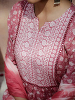 Floral Printed Kurta Set with Dupatta - SanskrutiHomes