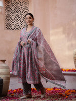 Floral Printed Kurta Set - SanskrutiHomes