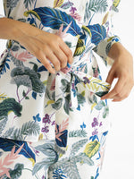 WHITE BOTANICAL Printed Cotton Co-ord Set - SanskrutiHomes