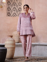 Pink Solid Winter Co-ord Set - SanskrutiHomes