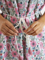 MIDI FLORAL Cotton NIGHT Dress - SanskrutiHomes