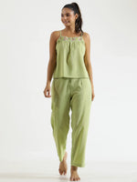 Women Cotton Slub Night Suit - SanskrutiHomes