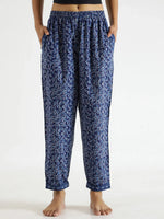 Indigo Printed Pure Cotton Lounge Pants - SanskrutiHomes