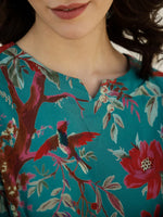 Green Floral Printed Night Suit Set - SanskrutiHomes